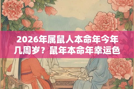 2026年属鼠人本命年今年几周岁?鼠年本命年幸运色是什么? 2026年属鼠人本命年今年几周岁?鼠年本命年幸运色是什么?