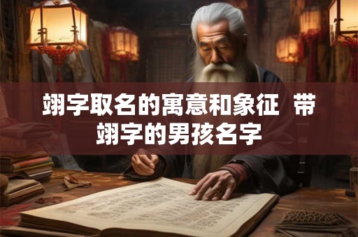 翊字取名的寓意和象征  带翊字的男孩名字