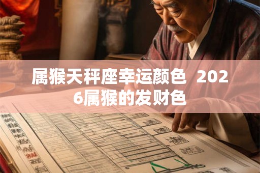 属猴天秤座幸运颜色 2026属猴的发财色 属猴天秤座幸运颜色 2026属猴的发财色