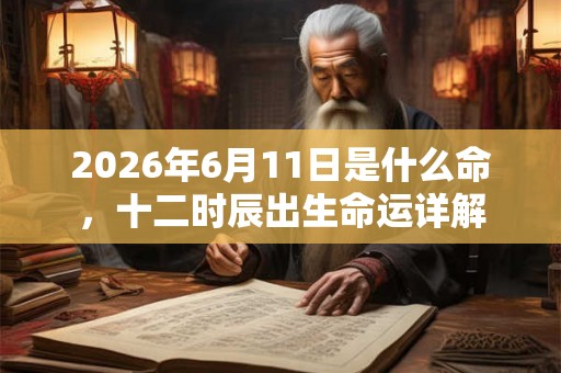 2026年6月11日是什么命，十二时辰出生命运详解