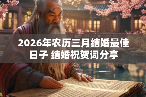 2026年农历三月结婚最佳日子 结婚祝贺词分享