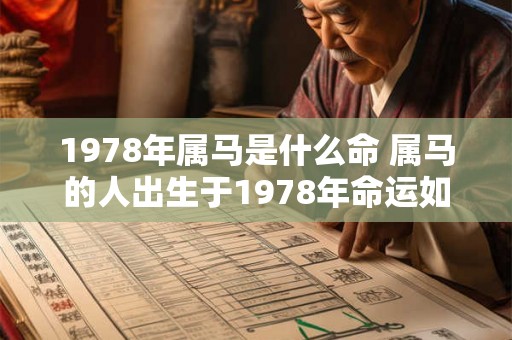 1978年属马是什么命 属马的人出生于1978年命运如何