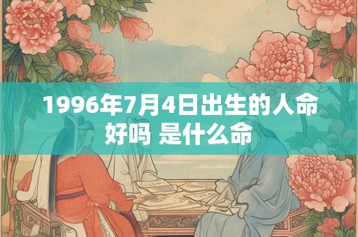 1996年7月4日出生的人命好吗 是什么命 1996年7月4日出生的人命好吗 是什么命