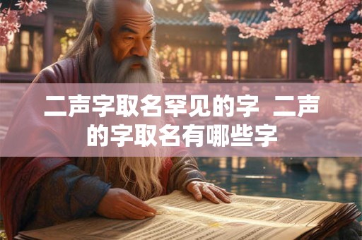 二声字取名罕见的字  二声的字取名有哪些字