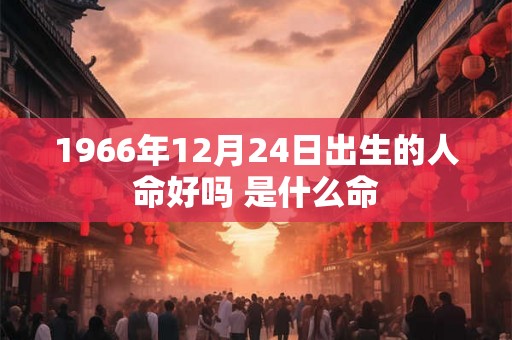 1966年12月24日出生的人命好吗 是什么命