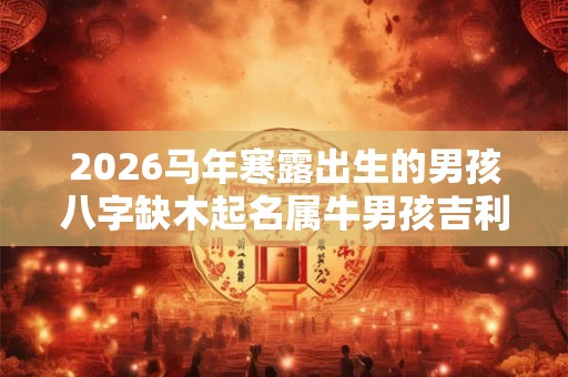 2026马年寒露出生的男孩八字缺木起名属牛男孩吉利的名字