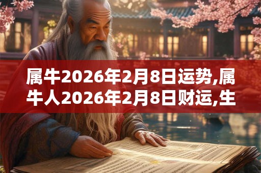 属牛2026年2月8日运势,属牛人2026年2月8日财运,生肖牛2026年2月8日运势