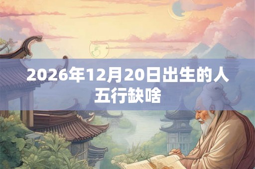 2026年12月20日出生的人五行缺啥