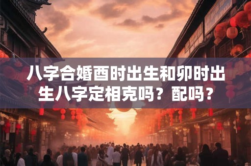 八字合婚酉时出生和卯时出生八字定相克吗？配吗？