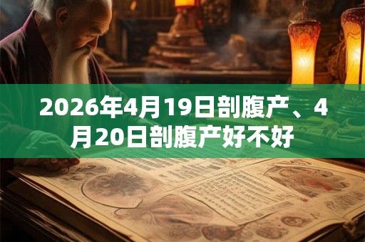 2026年4月19日剖腹产、4月20日剖腹产好不好 2026年4月19日剖腹产、4月20日剖腹产好不好