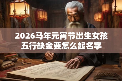 2026马年元宵节出生女孩五行缺金要怎么起名字