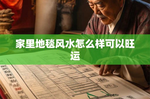 家里地毯风水怎么样可以旺运