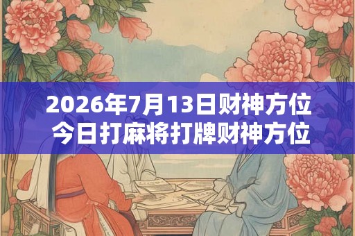 2026年7月13日财神方位 今日打麻将打牌财神方位