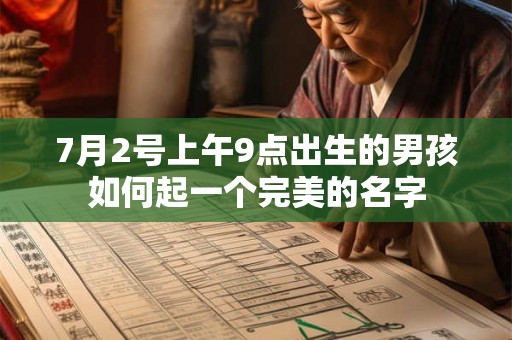 7月2号上午9点出生的男孩如何起一个完美的名字