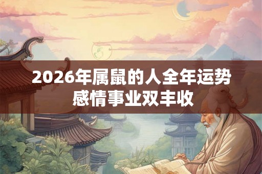 2026年属鼠的人全年运势 感情事业双丰收