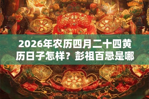 2026年农历四月二十四黄历日子怎样？彭祖百忌是哪些忌讳？