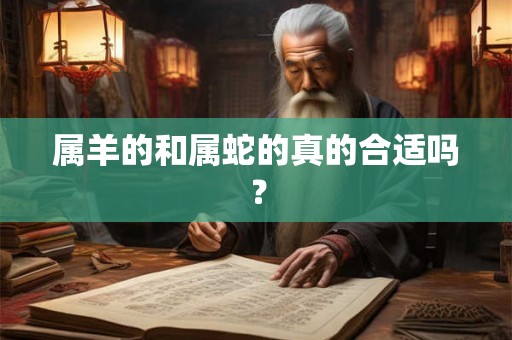 属羊的和属蛇的真的合适吗？