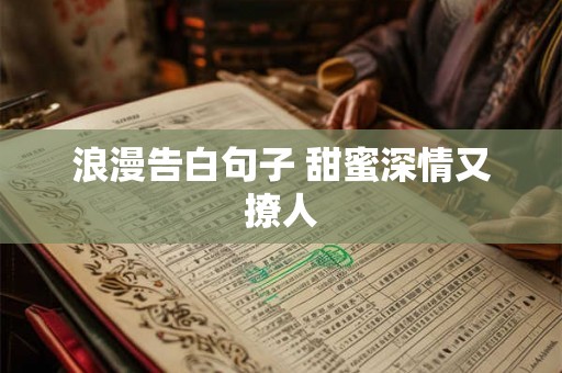 浪漫告白句子 甜蜜深情又撩人