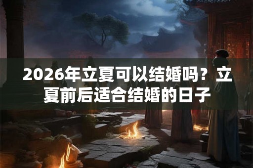 2026年立夏可以结婚吗？立夏前后适合结婚的日子