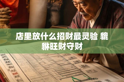 店里放什么招财最灵验 貔貅旺财守财