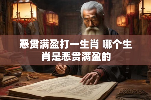 恶贯满盈打一生肖 哪个生肖是恶贯满盈的