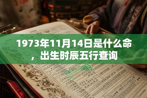 1973年11月14日是什么命，出生时辰五行查询