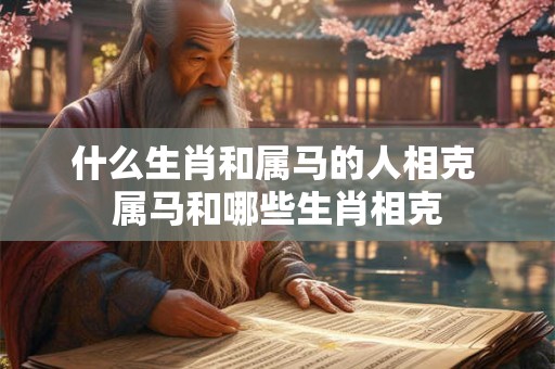 什么生肖和属马的人相克 属马和哪些生肖相克