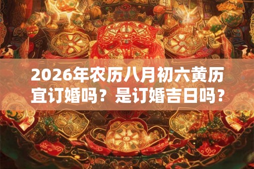 2026年农历八月初六黄历宜订婚吗?是订婚吉日吗? 2026年农历八月初六黄历宜订婚吗?是订婚吉日吗?