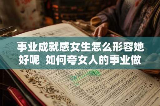 事业成就感女生怎么形容她好呢  如何夸女人的事业做得好