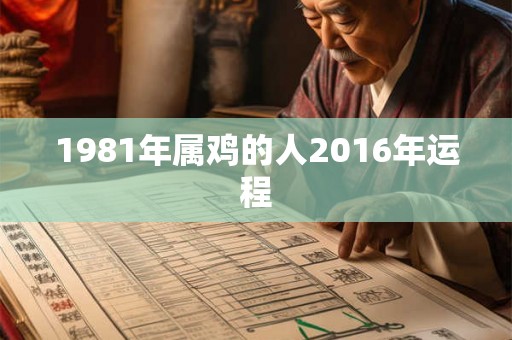 1981年属鸡的人2016年运程