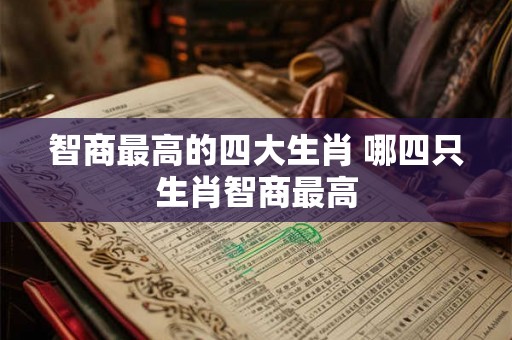 智商最高的四大生肖 哪四只生肖智商最高
