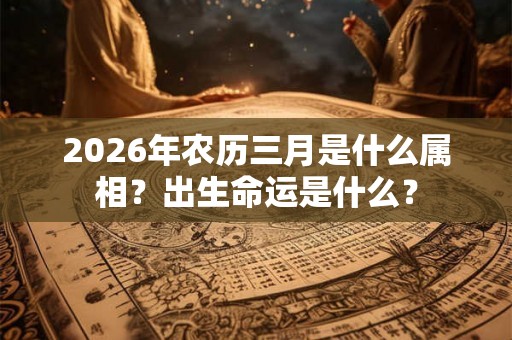 2026年农历三月是什么属相？出生命运是什么？