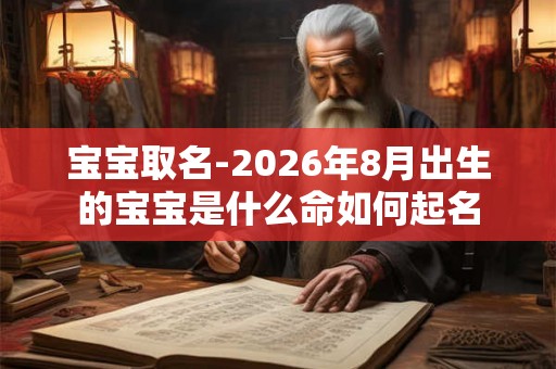 宝宝取名-2026年8月出生的宝宝是什么命如何起名