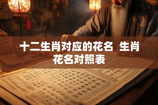 十二生肖对应的花名  生肖花名对照表