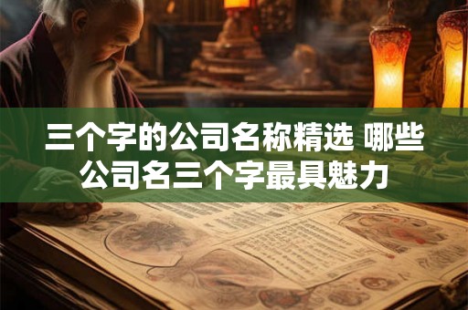 三个字的公司名称精选 哪些公司名三个字最具魅力
