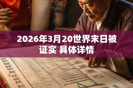 2026年3月20世界末日被证实 具体详情