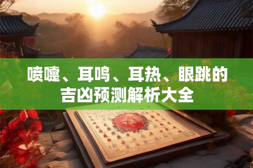 喷嚏、耳鸣、耳热、眼跳的吉凶预测解析大全
