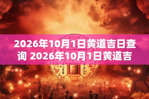 2026年10月1日黄道吉日查询 2026年10月1日黄道吉日是哪天