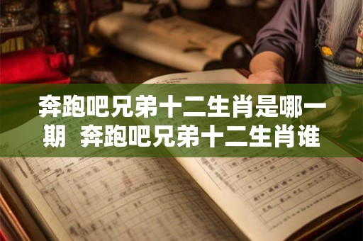 奔跑吧兄弟十二生肖是哪一期 奔跑吧兄弟十二生肖谁是凶手 奔跑吧兄弟十二生肖是哪一期 奔跑吧兄弟十二生肖谁是凶手