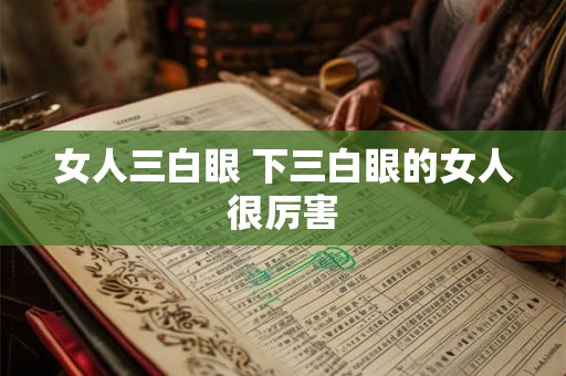 女人三白眼 下三白眼的女人很厉害