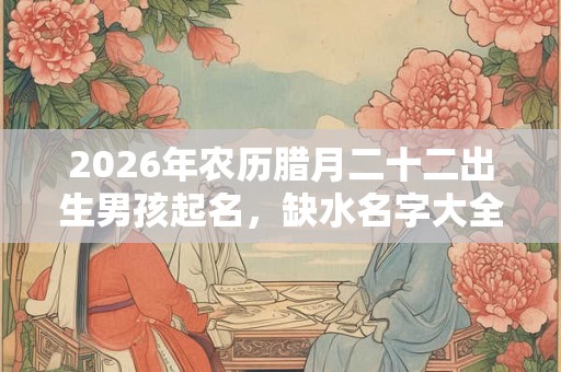 2026年农历腊月二十二出生男孩起名,缺水名字大全 2026年农历腊月二十二出生男孩起名,缺水名字大全