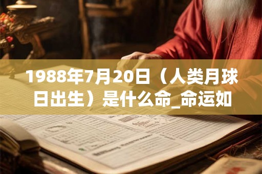 1988年7月20日(人类月球日出生)是什么命_命运如何 1988年7月20日(人类月球日出生)是什么命_命运如何