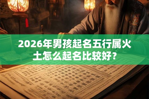 2026年男孩起名五行属火土怎么起名比较好？