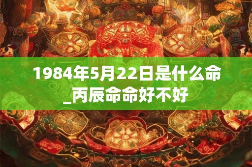 1984年5月22日是什么命_丙辰命命好不好