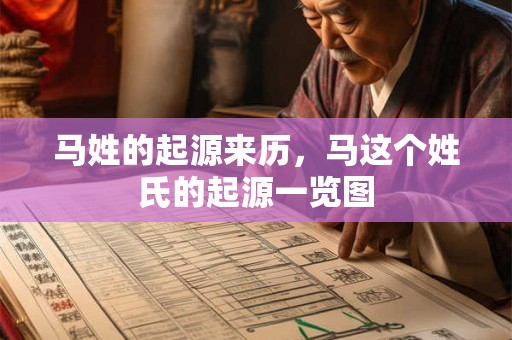 马姓的起源来历，马这个姓氏的起源一览图