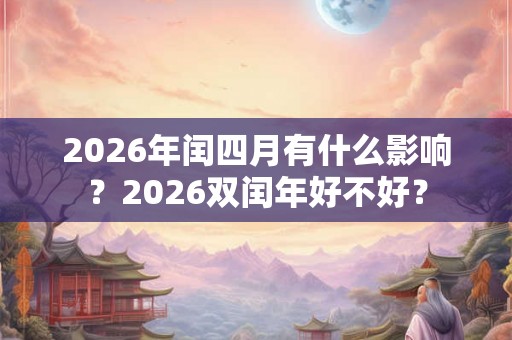 2026年闰四月有什么影响？2026双闰年好不好？