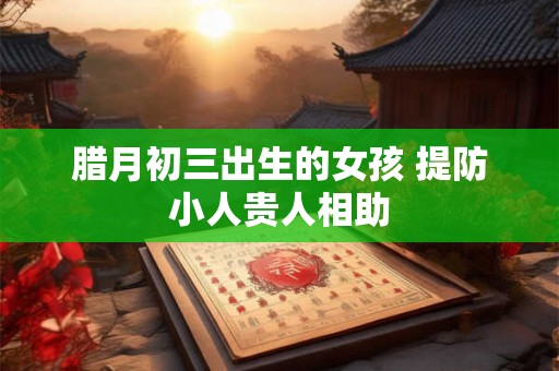 腊月初三出生的女孩 提防小人贵人相助