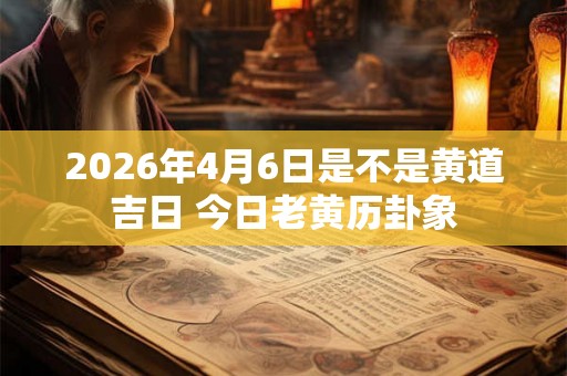 2026年4月6日是不是黄道吉日 今日老黄历卦象