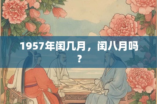 1957年闰几月,闰八月吗? 1957年闰几月,闰八月吗?