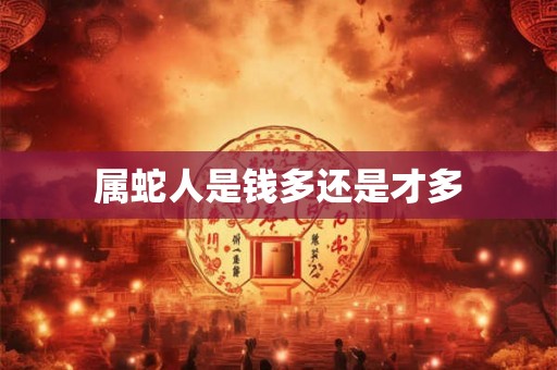 属蛇人是钱多还是才多